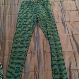 LuLaRoe leggings - blue and green